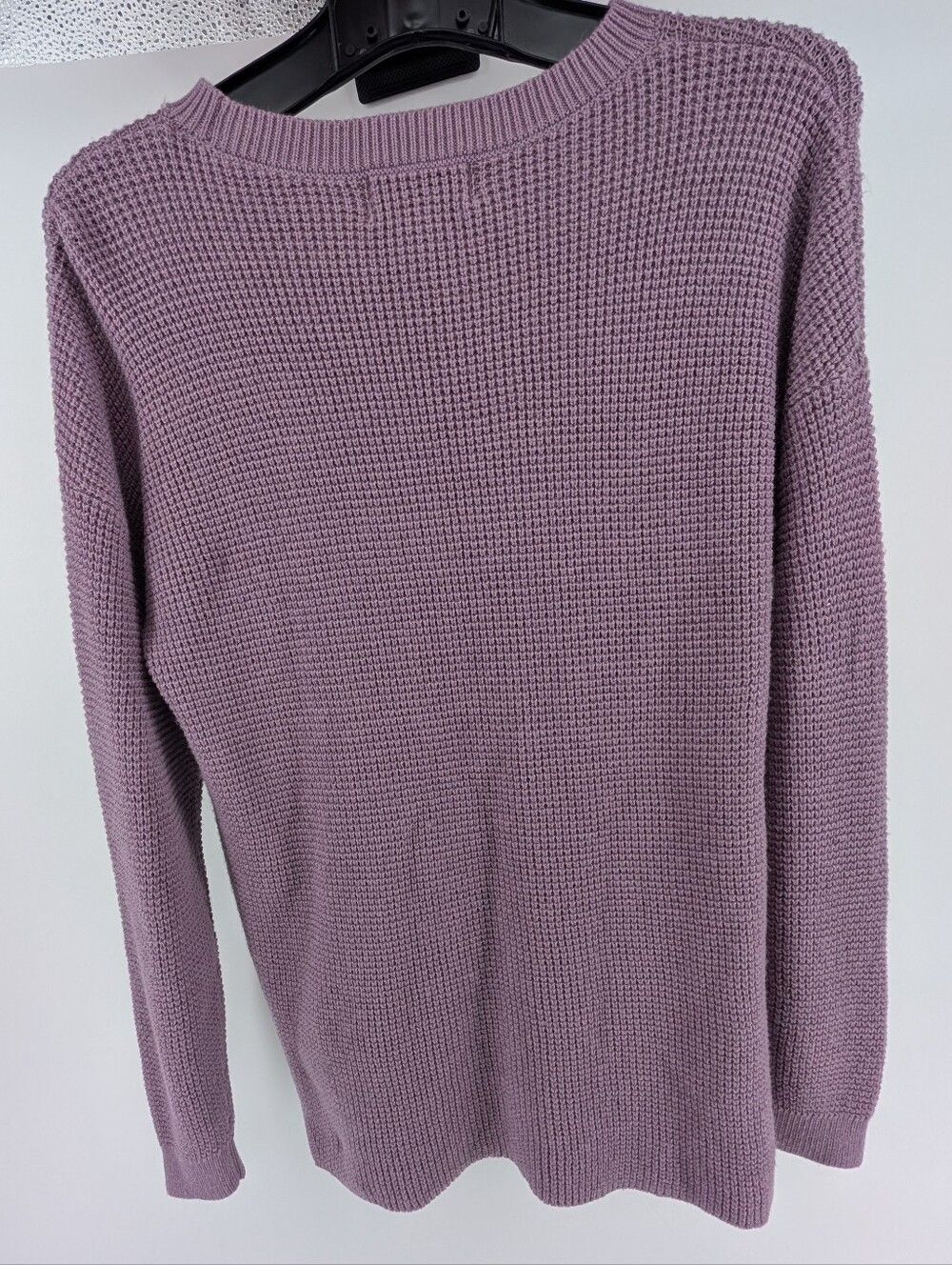 Women's Kersh Woolrich Blend Lavender Knit Crewneck Sweater - Picture 2 of 7